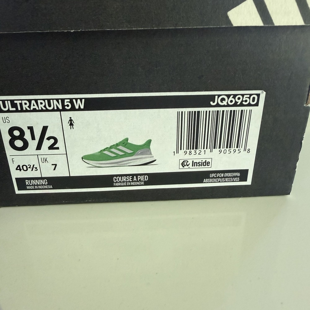 adidas Ultrarun 5 W Green Glow Men's Size 8.5 Dash Grey Core Black - Picture 3 of 13